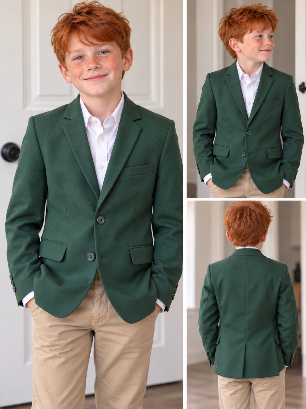 Stacy Adams Forest Green Two-Button Sport Coat